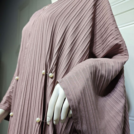 Muslim Women's Wear Modest Modern Fashion Turkish Striped Casual Plus Size Abaya Cardigan Robe