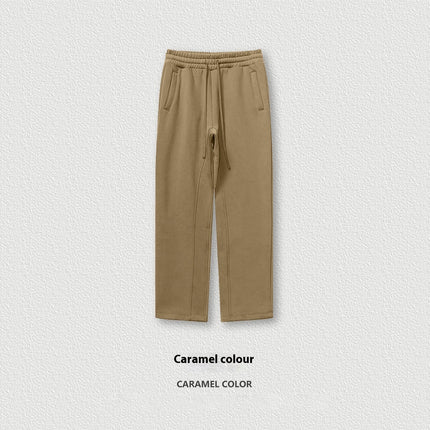 Solid Color Loose Track Pants Velvet Thickened Casual Pants