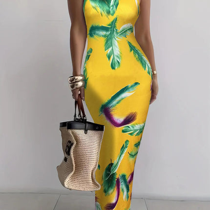 Summer New Suspender Slim Fit Slimming Long Dress