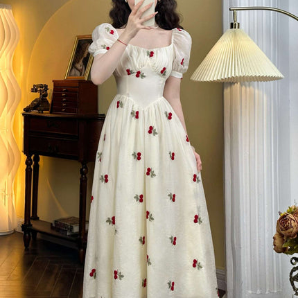 Summer Seaside Vacation French Dress Women