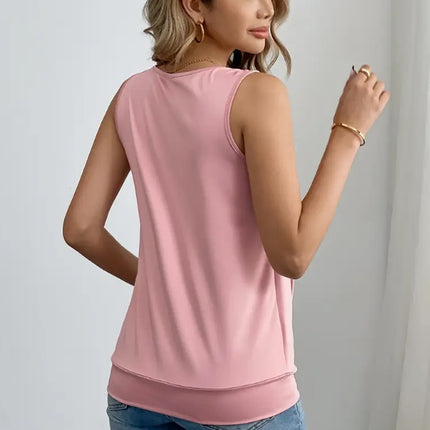 Sequin Decor Ruched Tank Top
