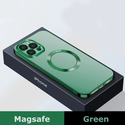 Electroplating Dust Net Wireless Charging Magsafe Magnetic Mobile Phone Case