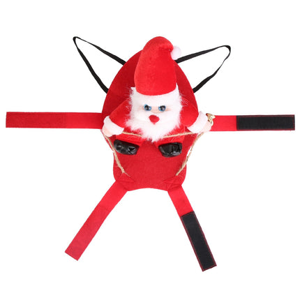 S-M-L-XL Options -- 1Pc Pet Christmas Costumes Red Winter Coat For Dog Riding Santa Claus With Bell Clothes New Year Outfit Cosplay Costumes Party Dress Up For Cats