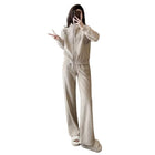 Casual Velvet Sport Suit Western Style Slimming