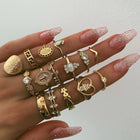 13-Piece vintage diamond ring set