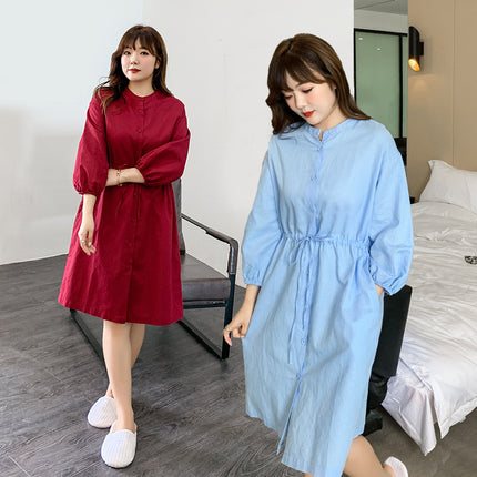 Cotton And Linen Plus Size Women's Women's Fat Girl Loose Plus Size