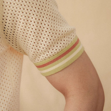 Refreshing Vacation Casual Pure Cotton Hollow Short Sleeve