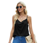 Top Loose V-neck Chiffon Tank Top Women