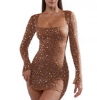 Dress Slim-fit Hip-wrapped Short Dress Sequined Women