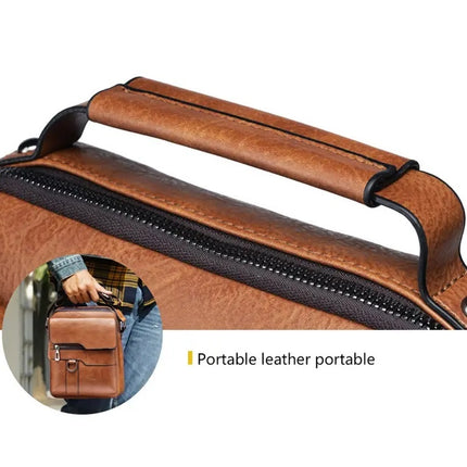 Retro Style Vertical Sloping Backpack, Fashionable Brown Single Shoulder Backpack, Multiple Compartments, Adjustable Shoulder Strap, Business Casual, Durable Cloth Bag Small Sloping Backpack, Glowing