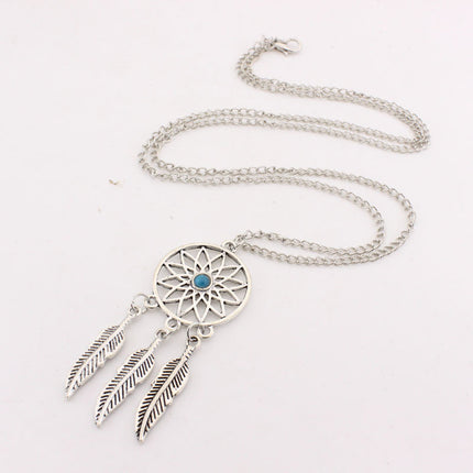 Vintage Leaf Leaf Necklace Earring Set