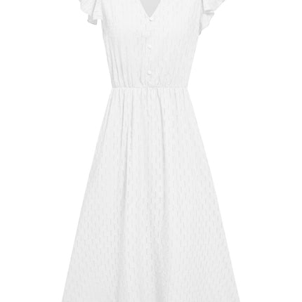 Summer Casual Women's Solid V-neck Dress