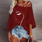 Fashion Stitching Loose Casual Tops For Women