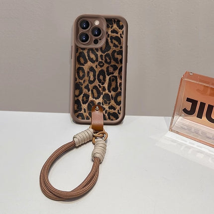 Leopard Print Lanyard For 16 Phone Case