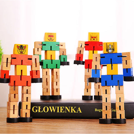 wooden robot toys