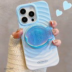 Blue white / IPhone 13 / With stand
