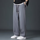 Ice Silk Men's Summer Thin High Street Drooping Straight Wide Leg Pants