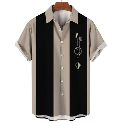 Men's Hawaiian Shirt Casual Button Short Sleeve