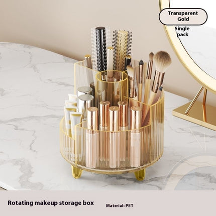 Cosmetics Storage Box Large Capacity Rotatable Dresser Table Lipstick Skin Care Products Transparent Rack Acrylic