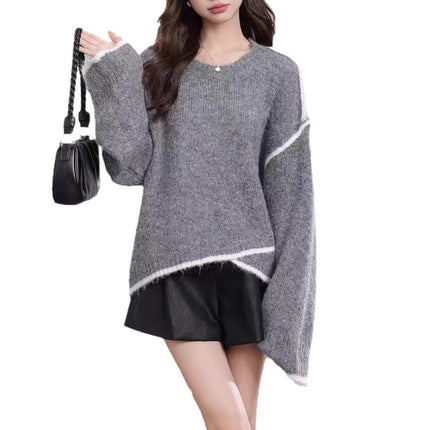 Women's Idle Style Premium Gray Sweater