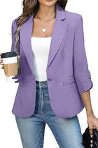 Solid Color Lightweight Slim Suit Jacket