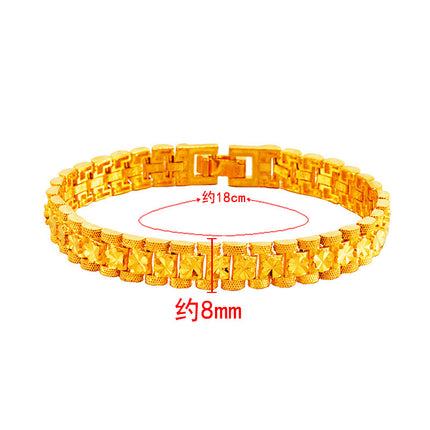 Luxury Thick Placer Gold Bracelet