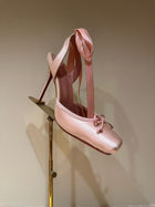 Leather Sole Women's Shoes Fashion Satin Ribbon Toe Cap