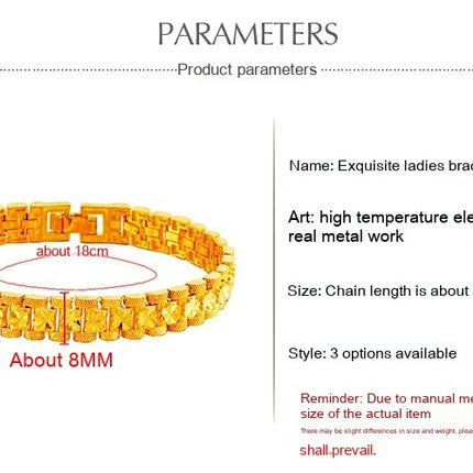 Luxury Thick Placer Gold Bracelet