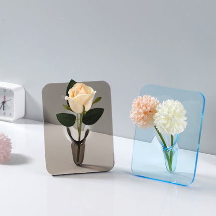 Transparent Acrylic Vase Flower Container Home Homestay Hotel Photo Frame Decoration