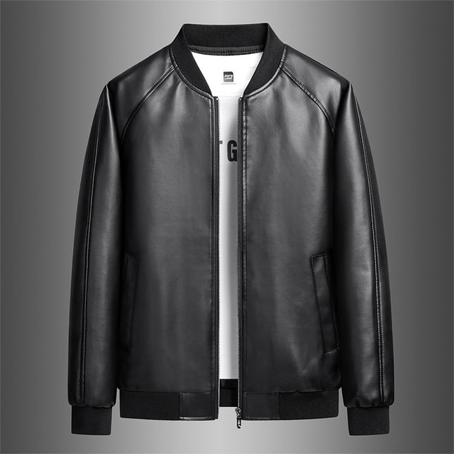 Men's Slim Fit Trendy Handsome Washed Leather Jacket