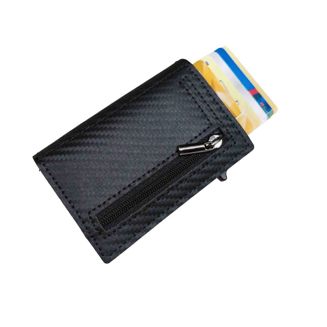 First Layer Cowhide Tri Fold Card Holder Large Capacity