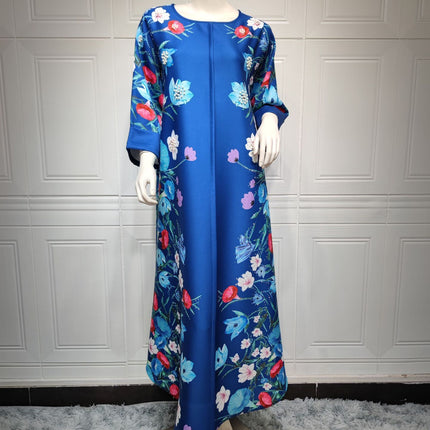 Muslim Robe Affordable Luxury Fashion Rhinestone Positioning Printing Arabic Ladies Dress