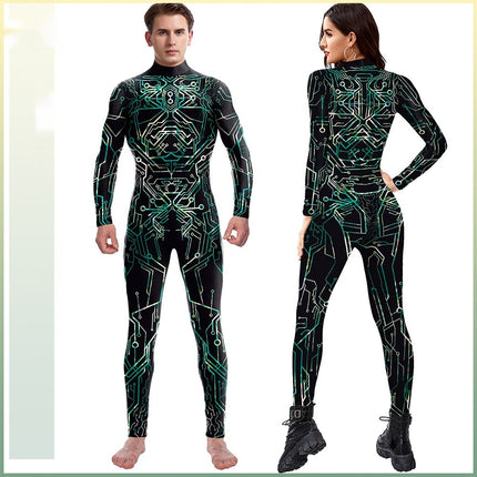 Digital Printing Series Men's And Women's Jumpsuit