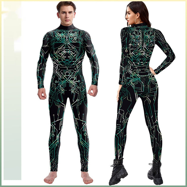 Digital Printing Series Men's And Women's Jumpsuit
