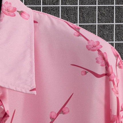 Digital Printing Floral Short Sleeve Shirt