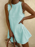 Sexy Solid Color Sleeveless Loose Women's Vest Dress