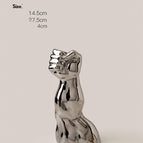 Silver plated kylin arm