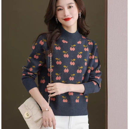 Women's Cashmere Sweater Autumn And Winter New Half Turtleneck Bottoming Shirt
