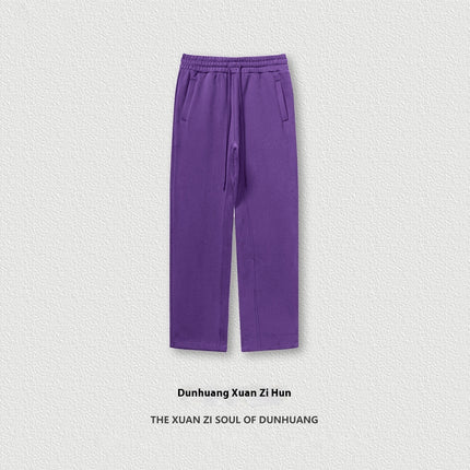 Solid Color Loose Track Pants Velvet Thickened Casual Pants