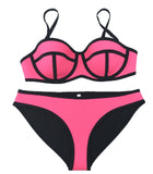 New Style Neoprene Screened Bikini Ladies Swimwear Swimsuit