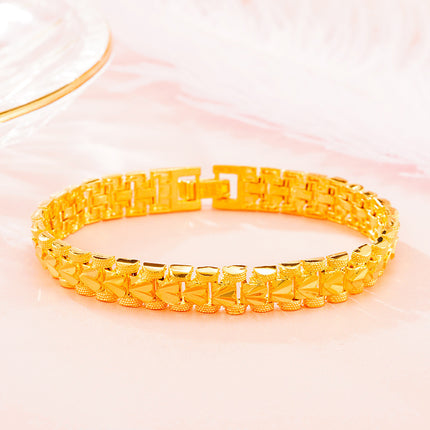 Luxury Thick Placer Gold Bracelet