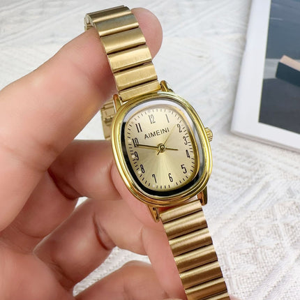 Oval Disk Women's Retro Digital Simple Watch