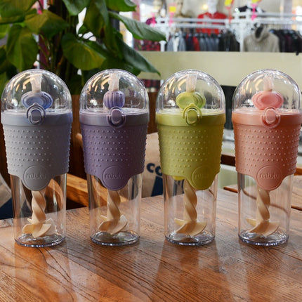 500ML Kids Plastic Water bottles Protein Shaker Blender Bottles with straw BPA Free Portable Sport My Water bottles