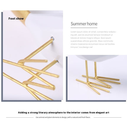 Gold And Silver Crafts Gift Origami Bird Hallway Home Resin Decorations
