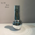 Electroplated Silver Mirror Glass Vase