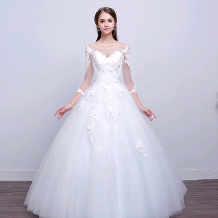 new shoulders Slim Qi wedding bride married slim wedding dress