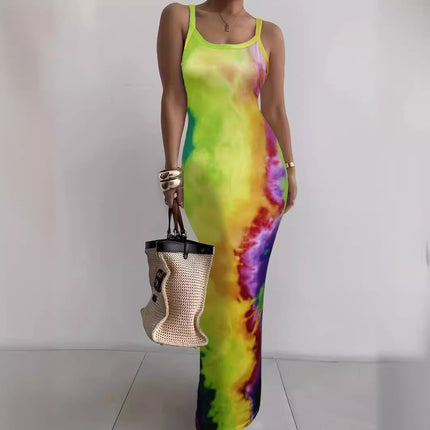 Summer New Suspender Slim Fit Slimming Long Dress