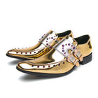 Plus Size High Heel Men's Shoes Metal Rivet