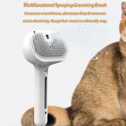 Pet Comb Self Cleaning Pets Brush For Dogs Grooming Tools Dematting Comb Built-in Mist Humidifier Pet Products