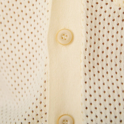 Refreshing Vacation Casual Pure Cotton Hollow Short Sleeve